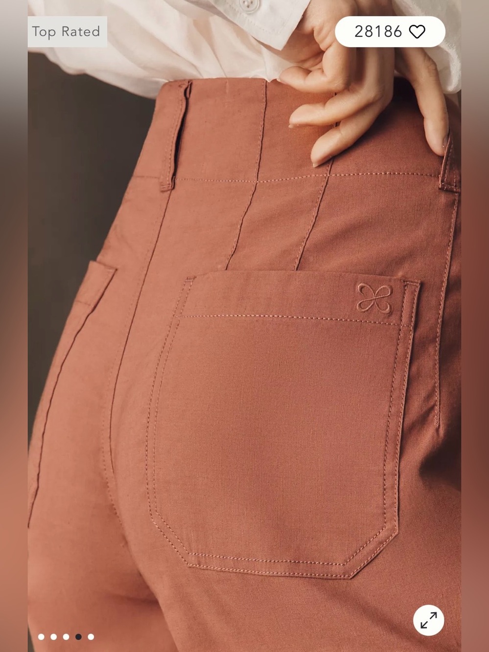 Maeve The Colette Full Length Wide Leg Pants in Cinnamon Size 29. NWT FLAW - Picture 4 of 15